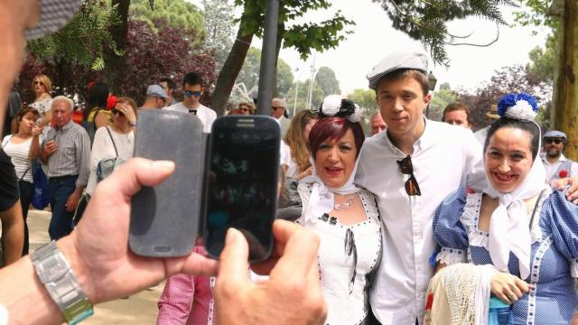 Errejón, durante las fiestas de San Isidro.