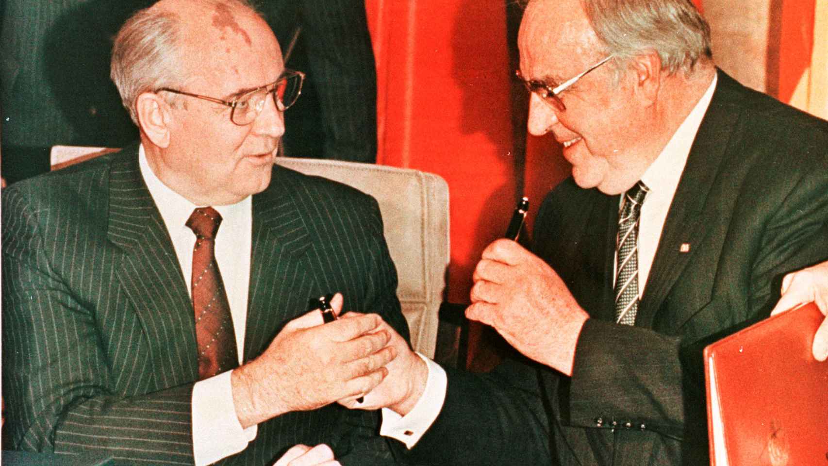 Kohl con Gorvachov en una imagen de 1990