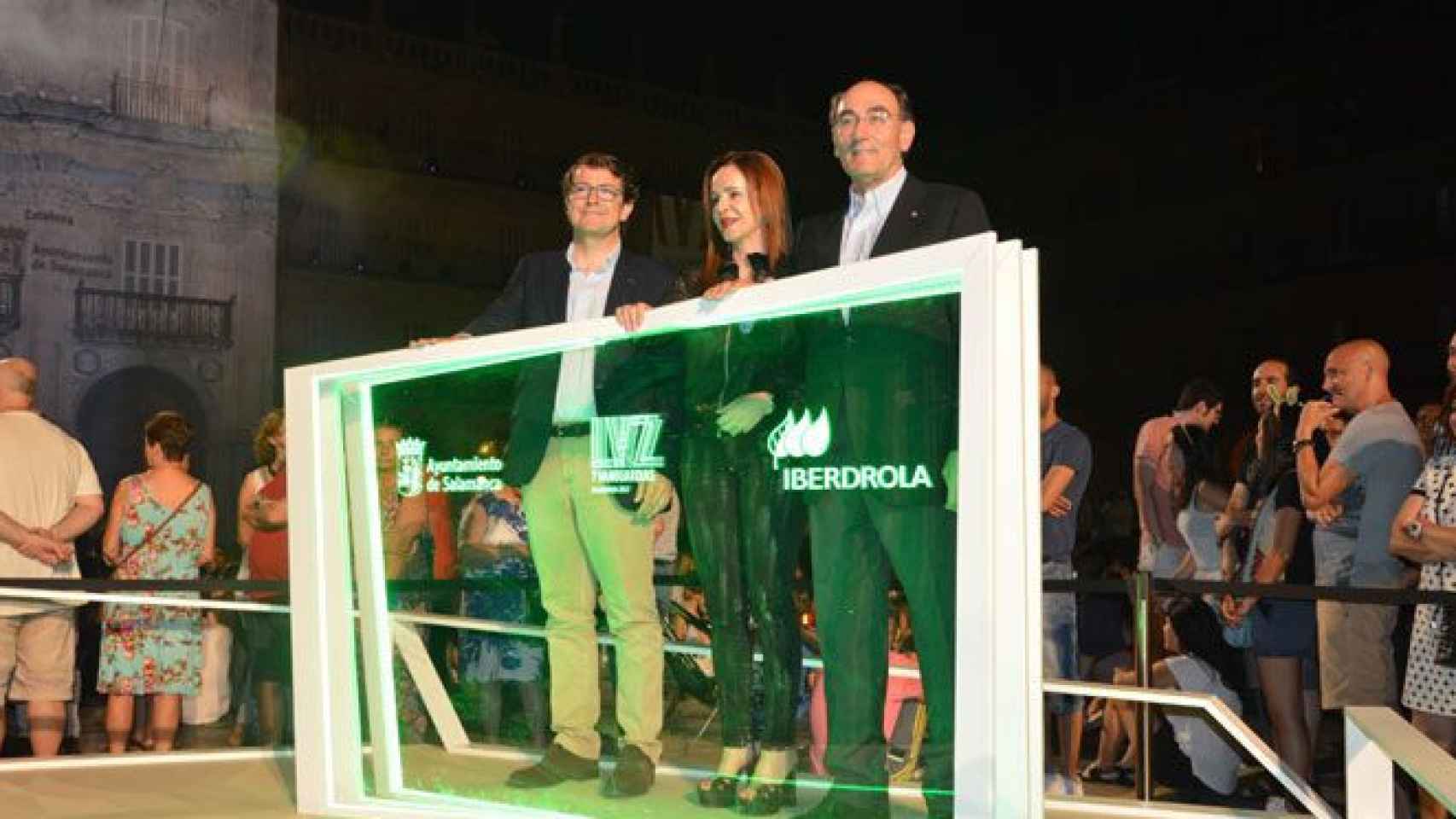 Inauguración en 2017 del Festival Luz y Vanguardias por Fernández Mañueco, Silvia Clemente e Ignacio Sánchez Galán