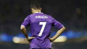 Cristiano Ronaldo en un partido con el Real Madrid