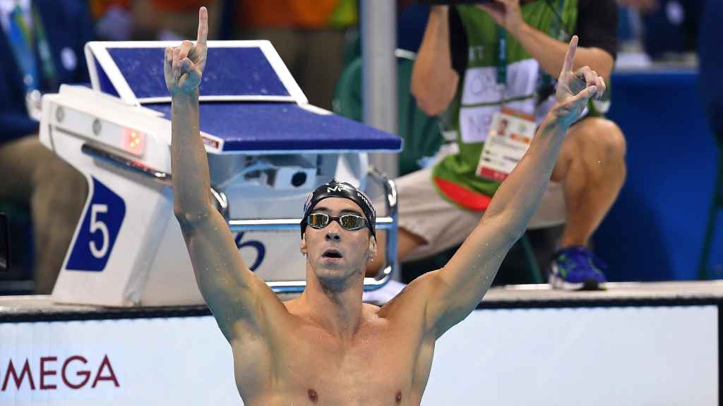 Michael Phelps en los Juegos Olímpicos de Río 2016.