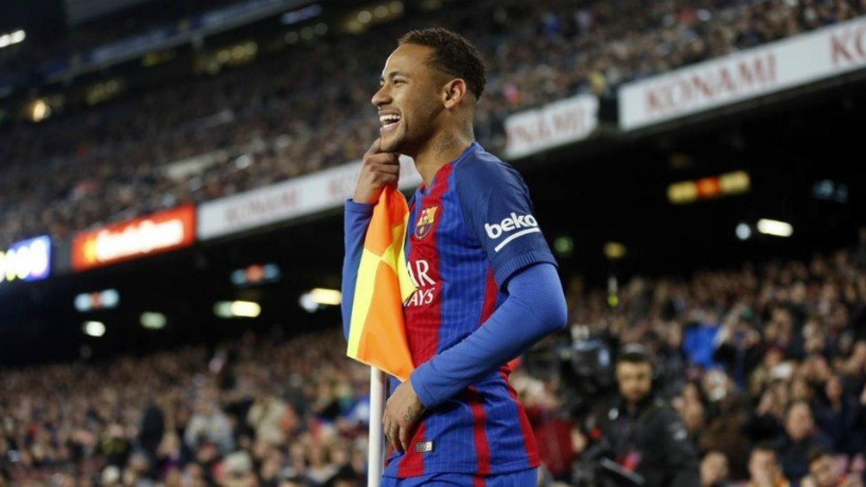 Neymar celebra con el Barcelona. Foto fcbarcelona.com