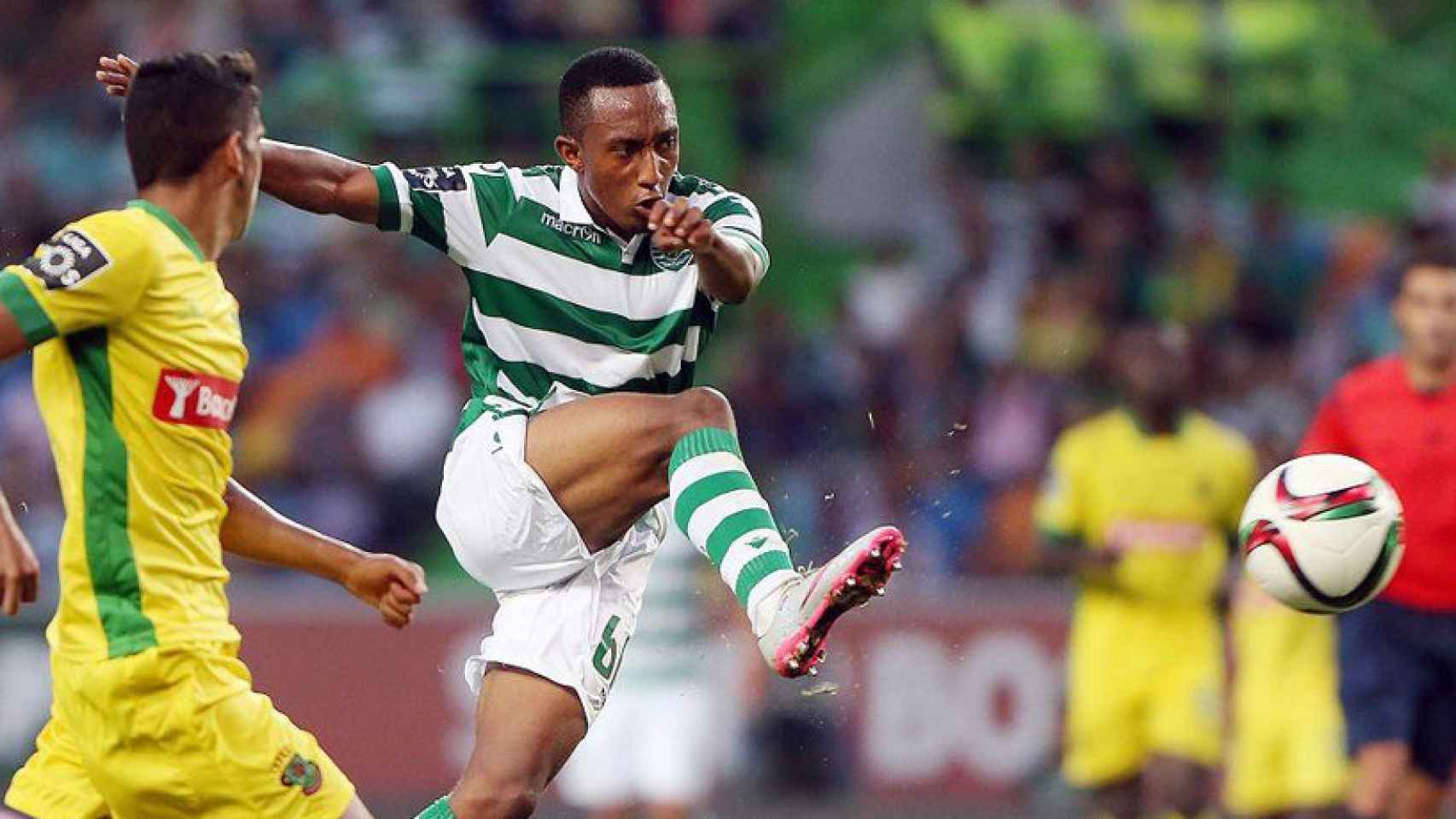 Gelson Martins en un partido con el Sporting de Portugal. Foto: sporting.pt