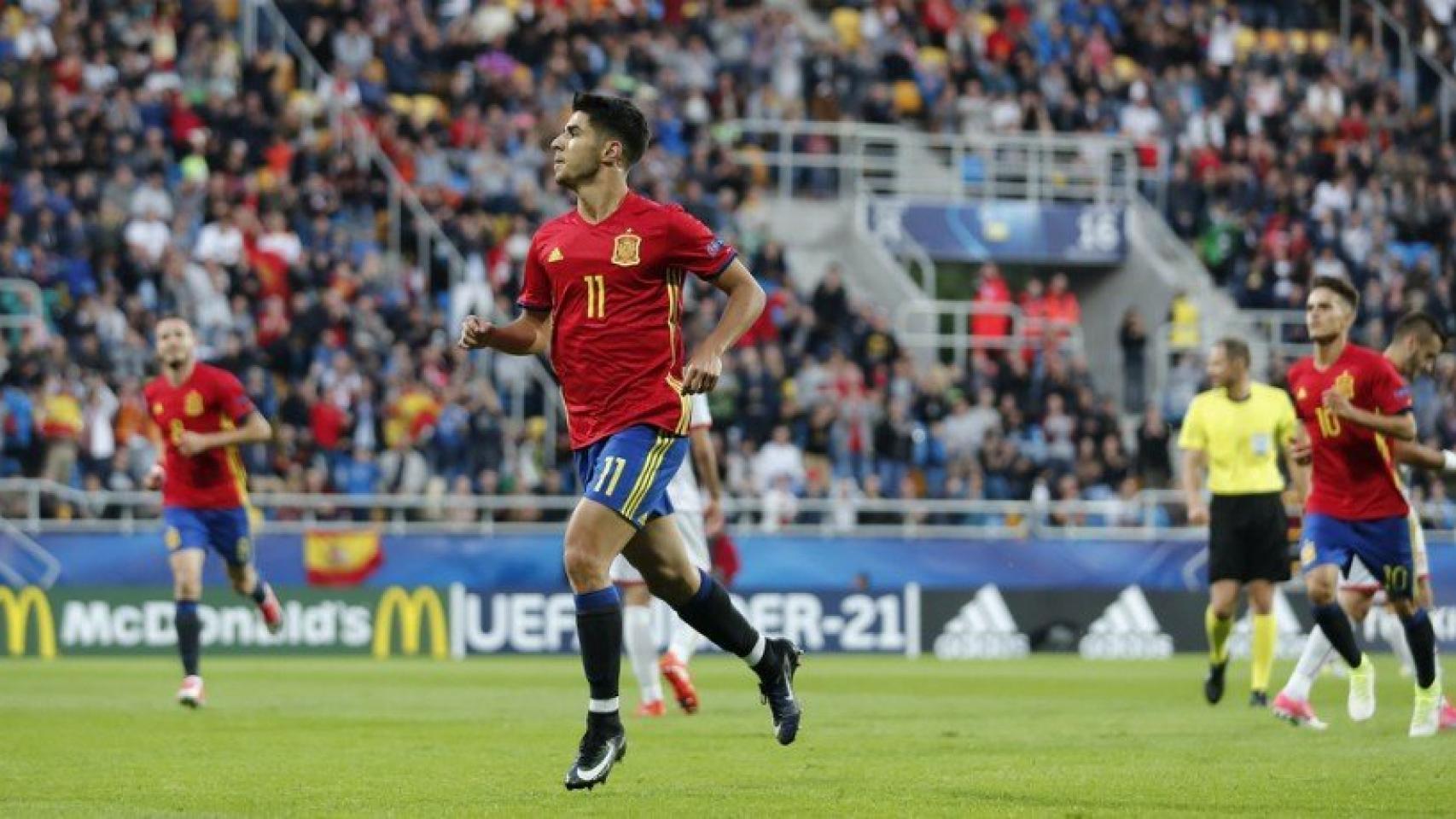 Asensio con la Sub21 (Foto: UEFA.com)