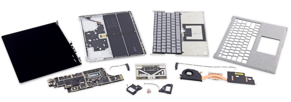 surface laptop desmontaje