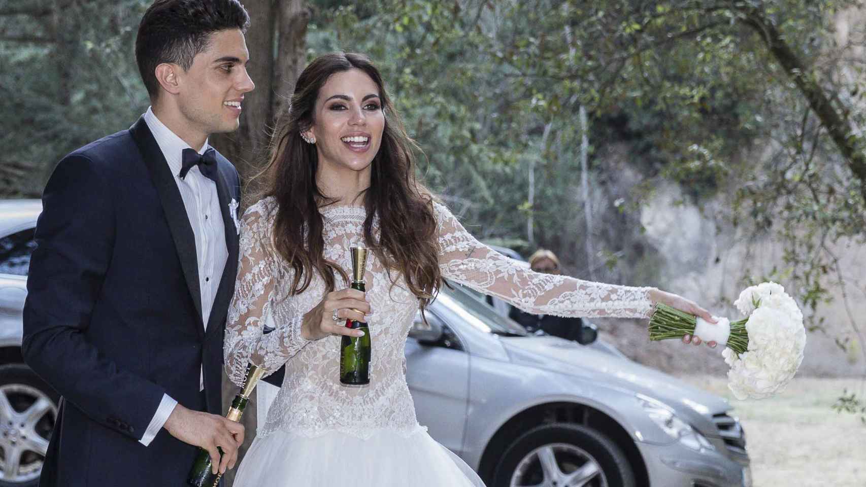 La boda de Melissa Jiménez y Marc Bartra, en imágenes