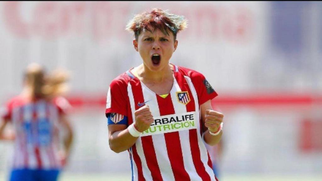 Amanda Sampedro en un partido con el Atlético de Madrid Foto: Instagram @amanda10sb