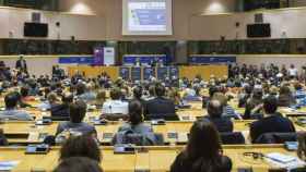 Conferencia de Carles Puigdemont en el Parlamento Europeo el pasado 24 de enero