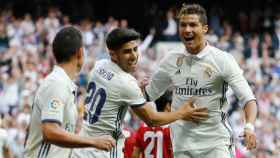 Cristiano Ronaldo celebra un gol tras un gol al Sevilla
