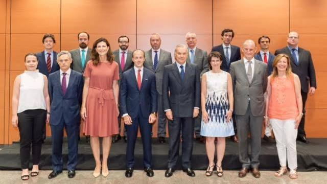 Miembros del nuevo consejo del Banco Popular, con Rodrigo Echenique al frente.