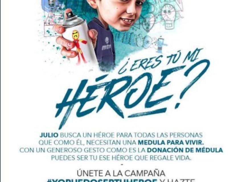 Cartel de la campaña viral para buscar donantes de médula.