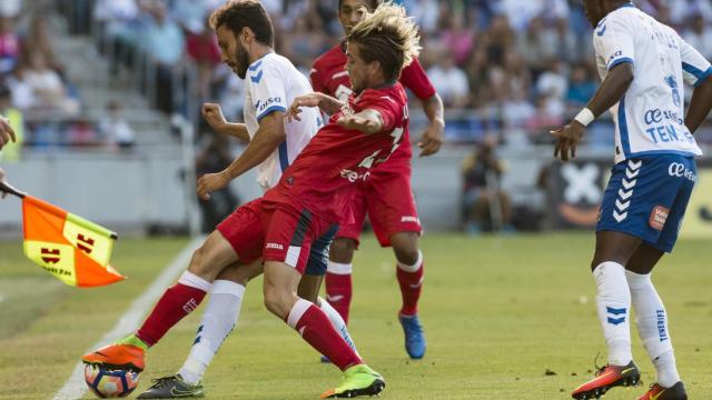 Un momento del partido entre el Tenerife y el Getafe.