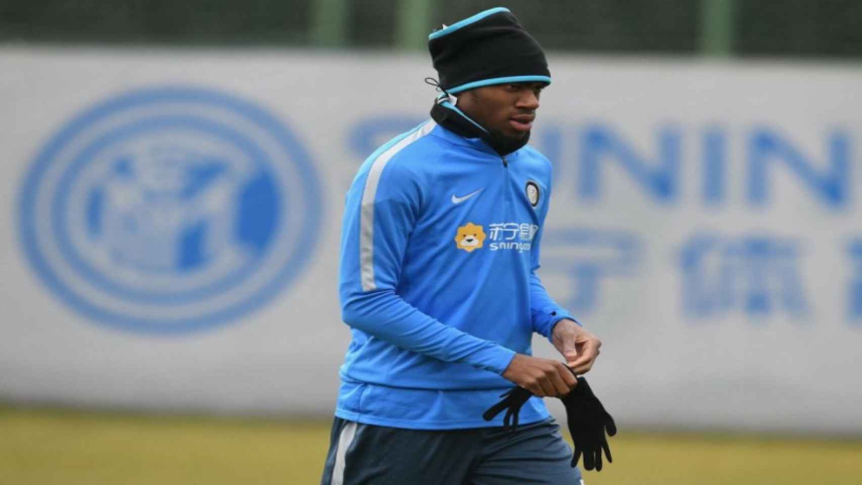 Kondogbia en un entrenamiento con el Inter de Milán. Foto: Twitter (@Geo_Kondogbia).
