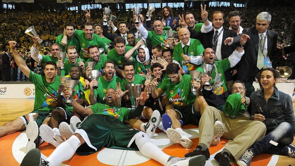 El Panathinaikos campeón de la Euroliga en 2011.