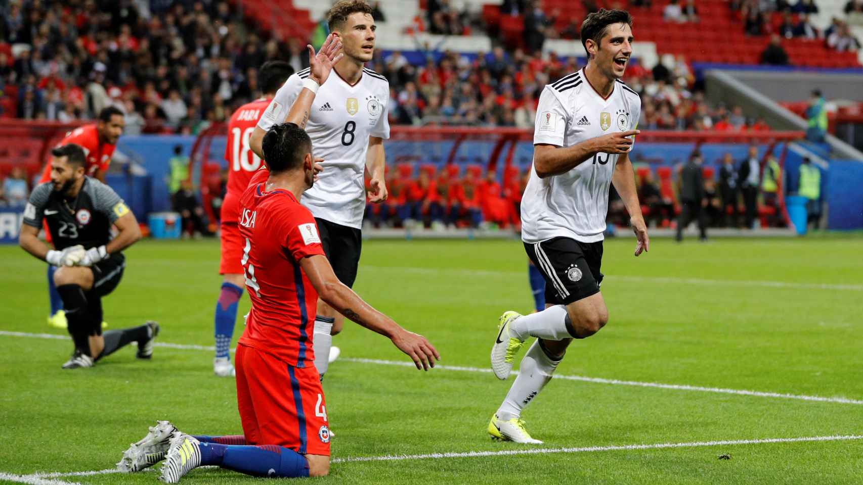 Stindl celebra su gol con Alemania en la Copa Confederaciones.
