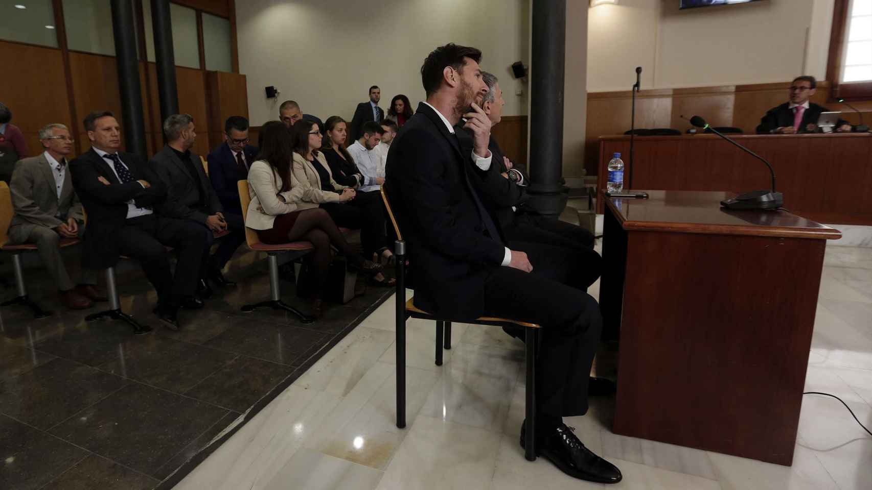 Leo Messi durante el juicio