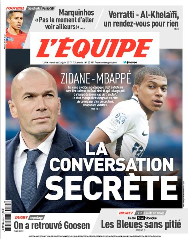 L'Équipe: Uno de los delanteros del Madrid saldrá para la llegada de Mbappé