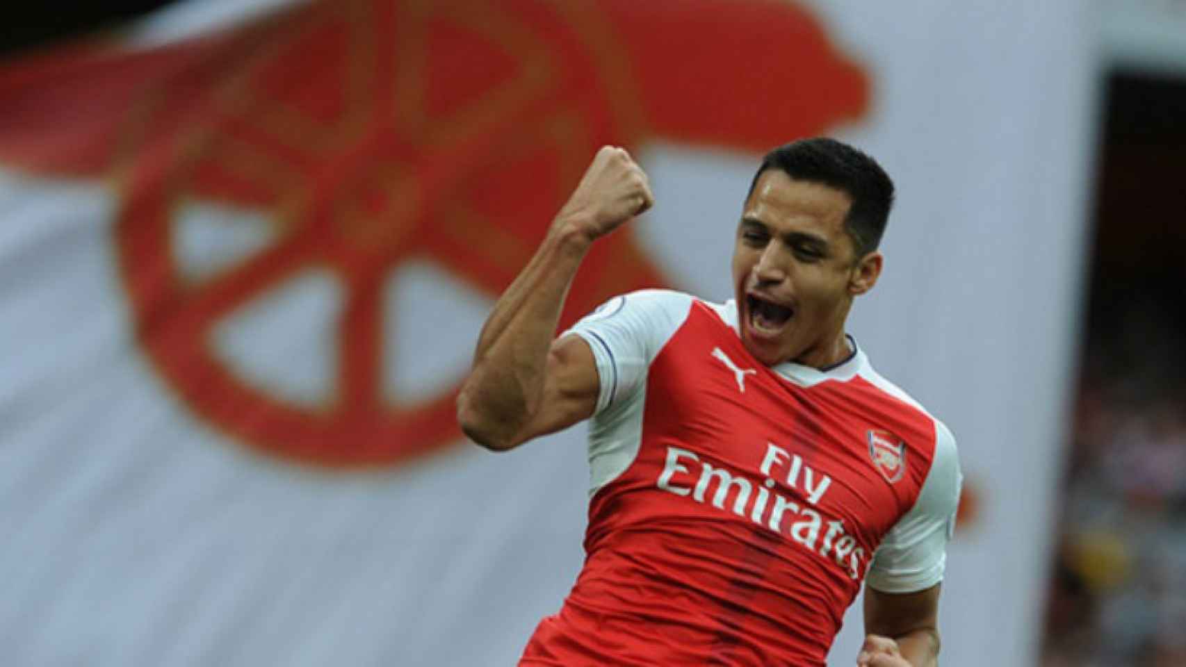 Alexis celebra un gol con el Arsenal. Foto: arsenal.com