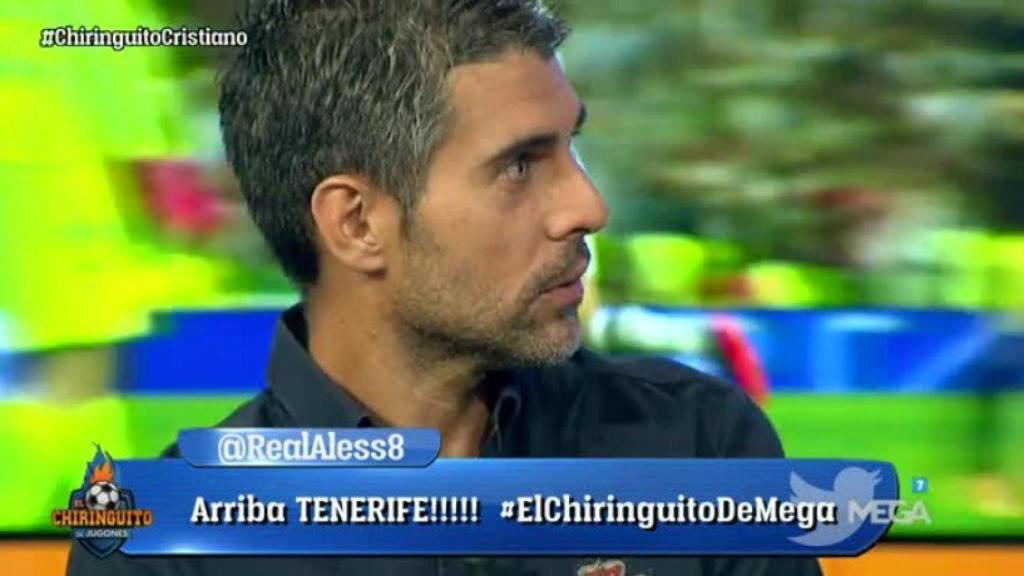 Jose Luis Sánchez, en El Chiringuito. Foto. Twitter (@elchiringuitotv)