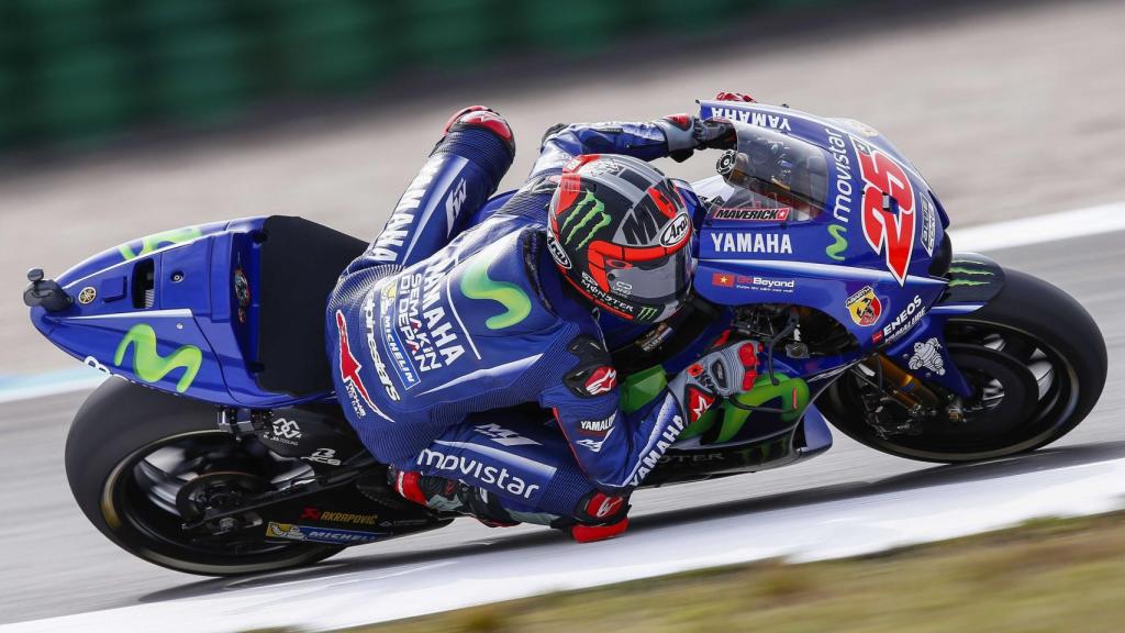 Maverick Viñales en los entrenamientos de Assen.