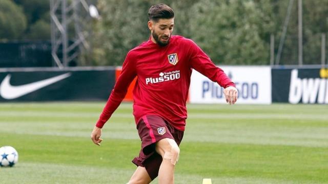 Carrasco entrenando en la ciudad deportiva del Atlético. Foto: atleticodemadrid.com