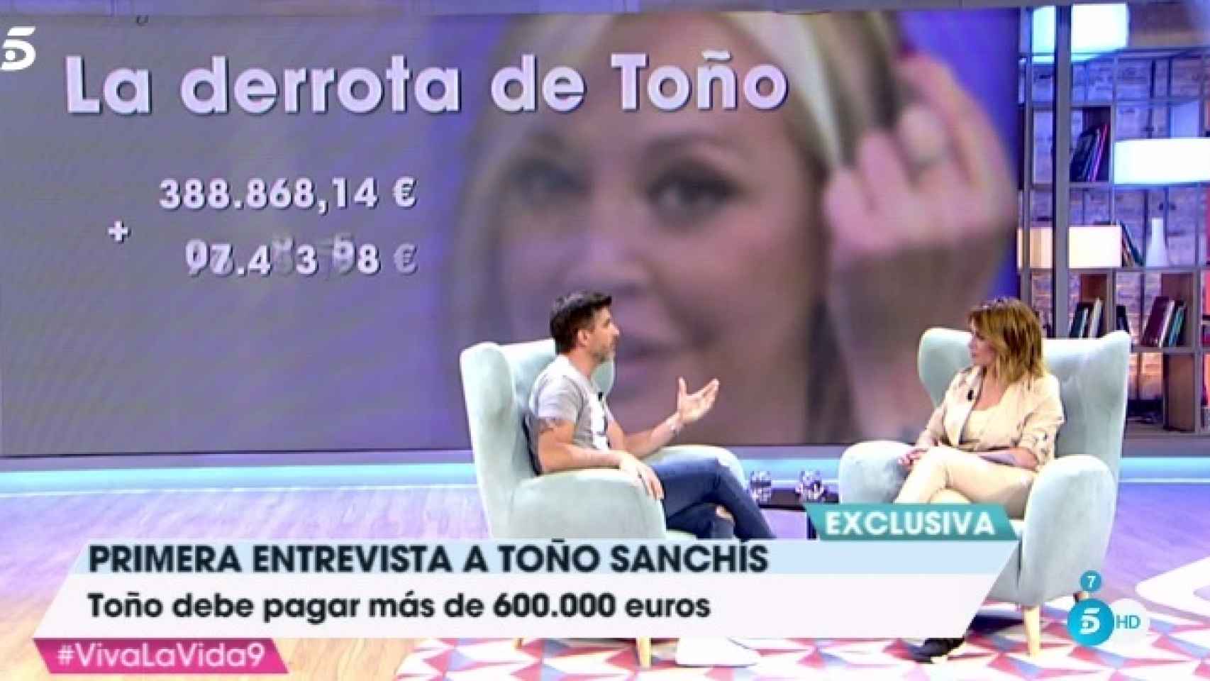 Toño Sanchís es colaborador del programa, pero esta vez se sentó como entrevistado.