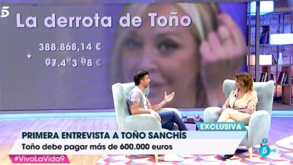 Toño Sanchís es colaborador del programa, pero esta vez se sentó como entrevistado.