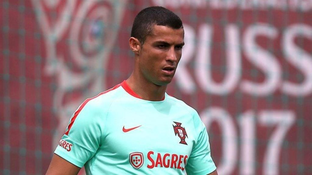 Cristiano, durante la concentración de Portugal. Foto Twitter (@selecaoportugal)