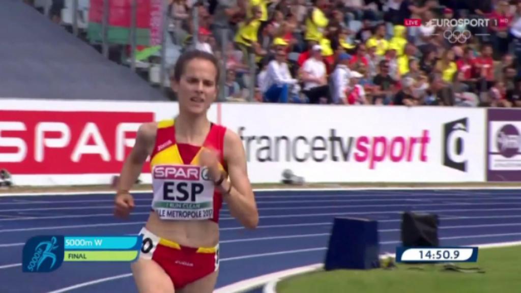 Ana Lozano en una captura de pantalla de Eurosport