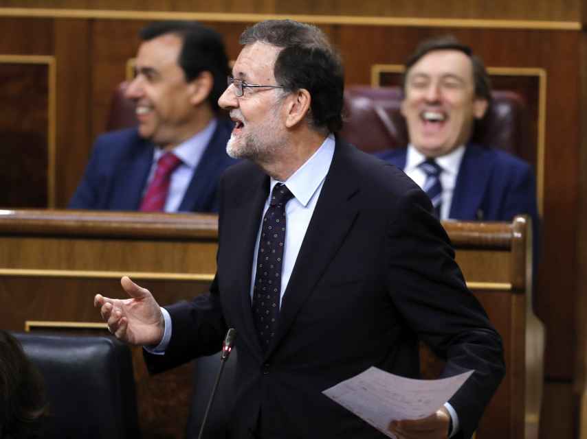Mariano Rajoy durante su intervención en la última sesión de control al Gobierno.
