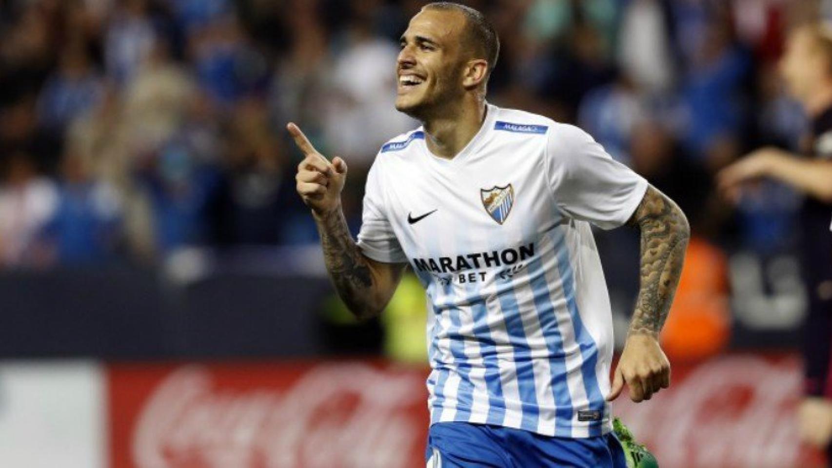 Sandro, con el Málaga. Foto. malagacf.com