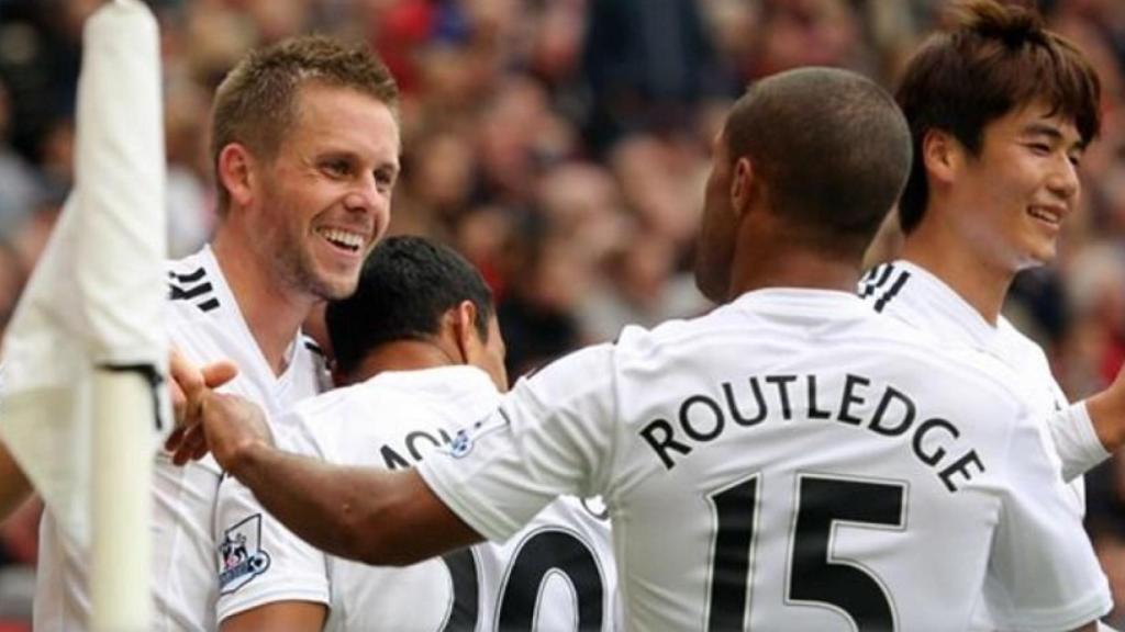 El Swansea celebrando un gol. Foto: swanseacity.net