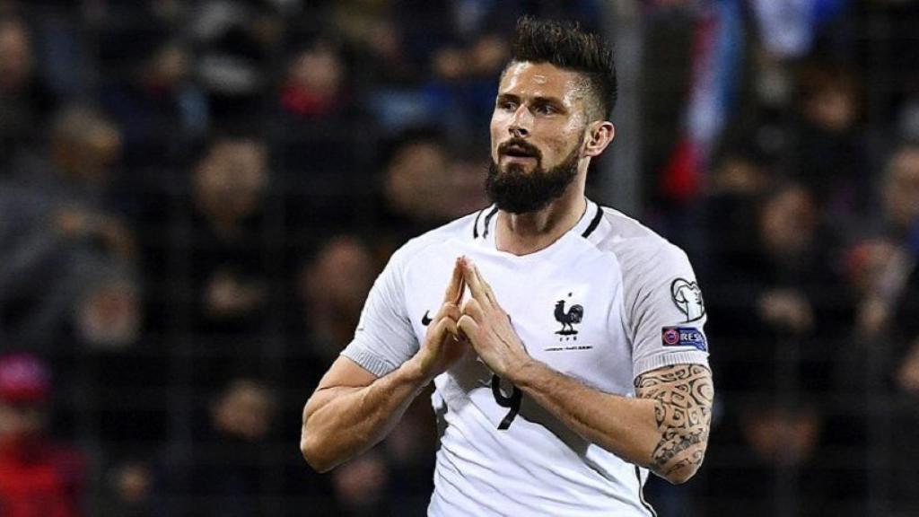 Giroud en un partido con Francia. Foto: Twitter (@_oliviergiroud_)