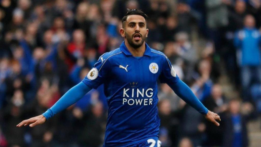 Mahrez, con el Leicester. Foto. Twitter (@mahrez22)