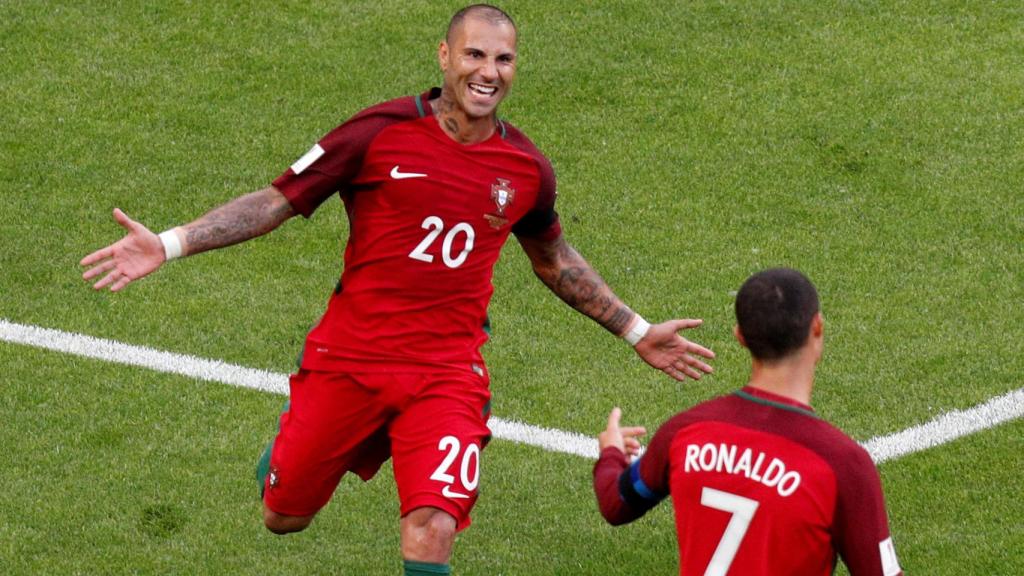 Quaresma celebra con Cristiano un gol en esta Confederaciones.