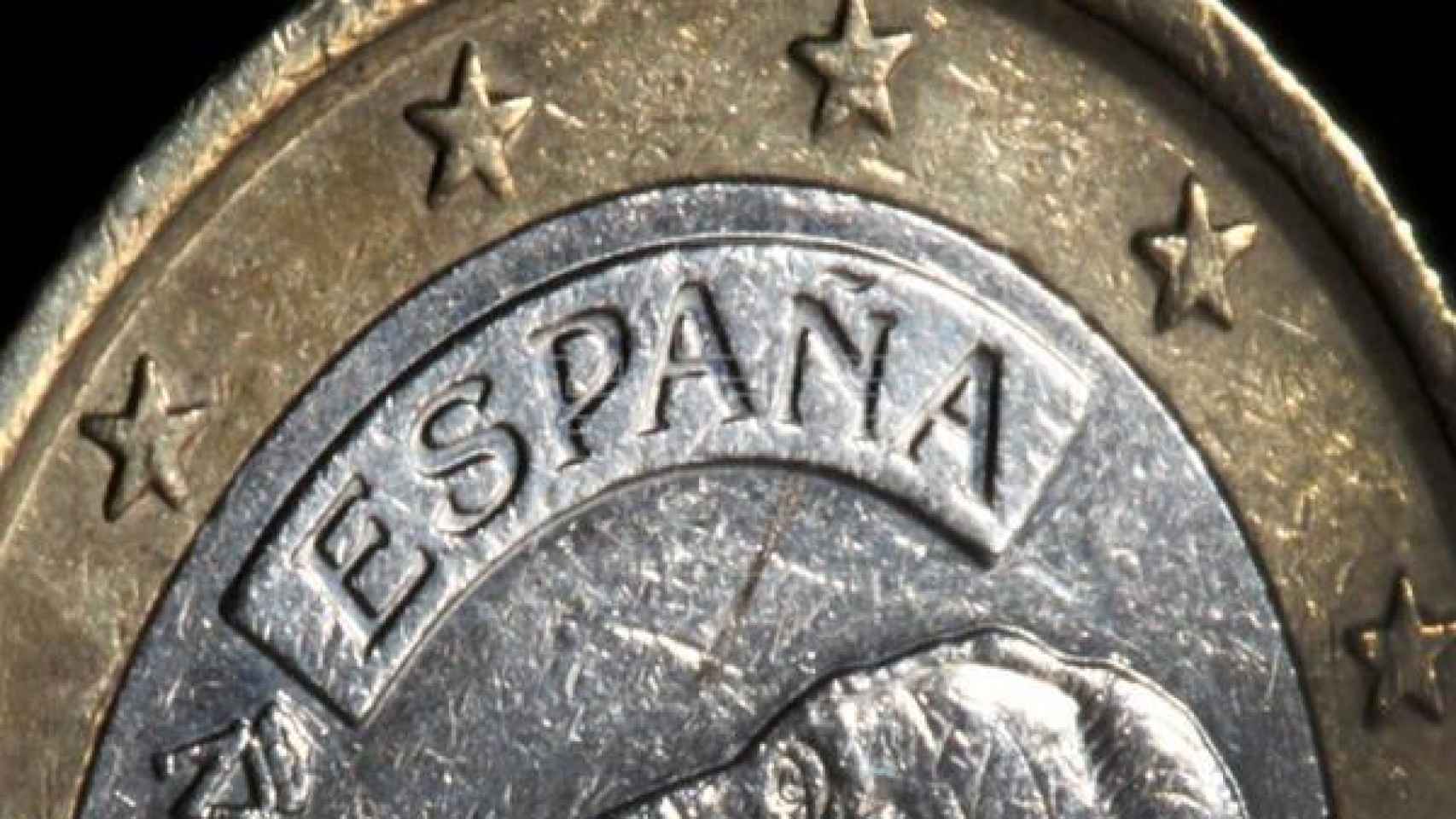 Una moneda española de un euro.