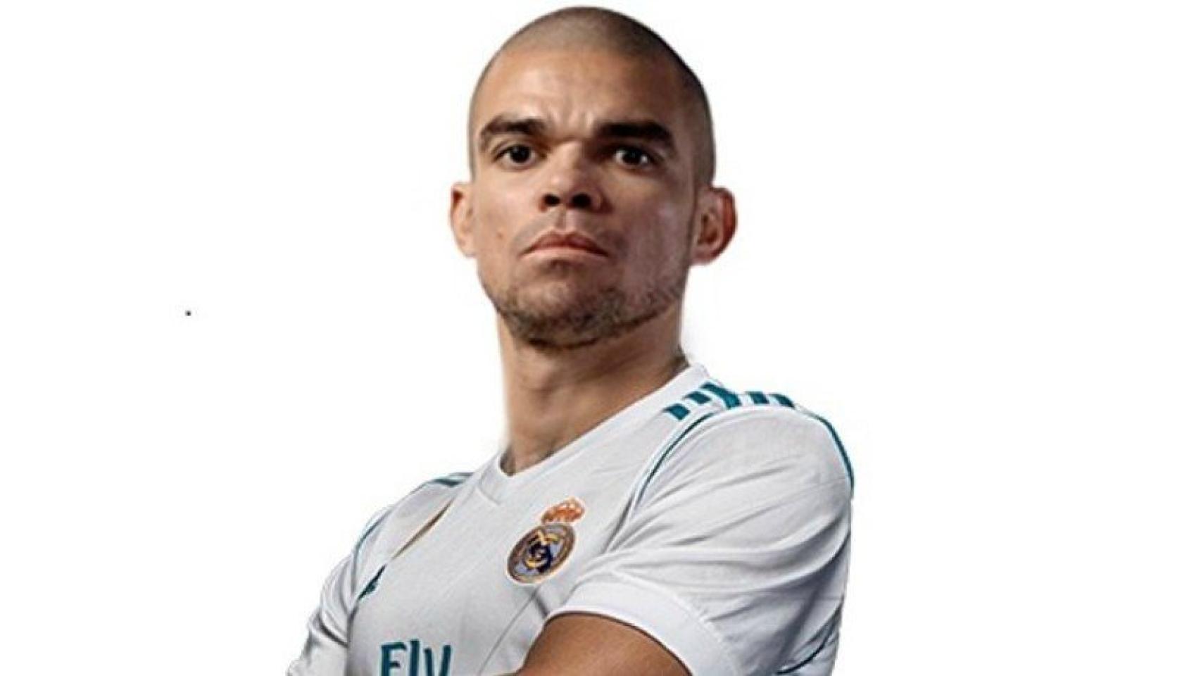 Pepe, con la nueva equipación del Madrid.