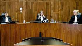 Los jueces de La Haya durante la lectura de la sentencia