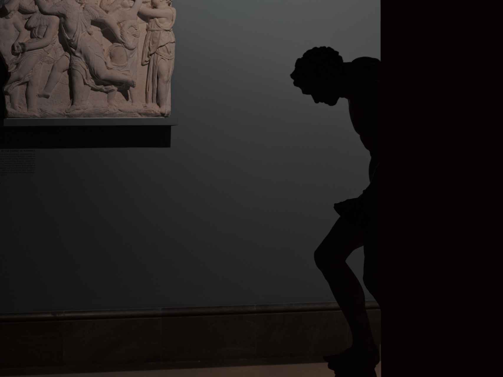 Sátiro danzante, una escultura romana, del siglo I d. C, en la Real Academia de BBAA.