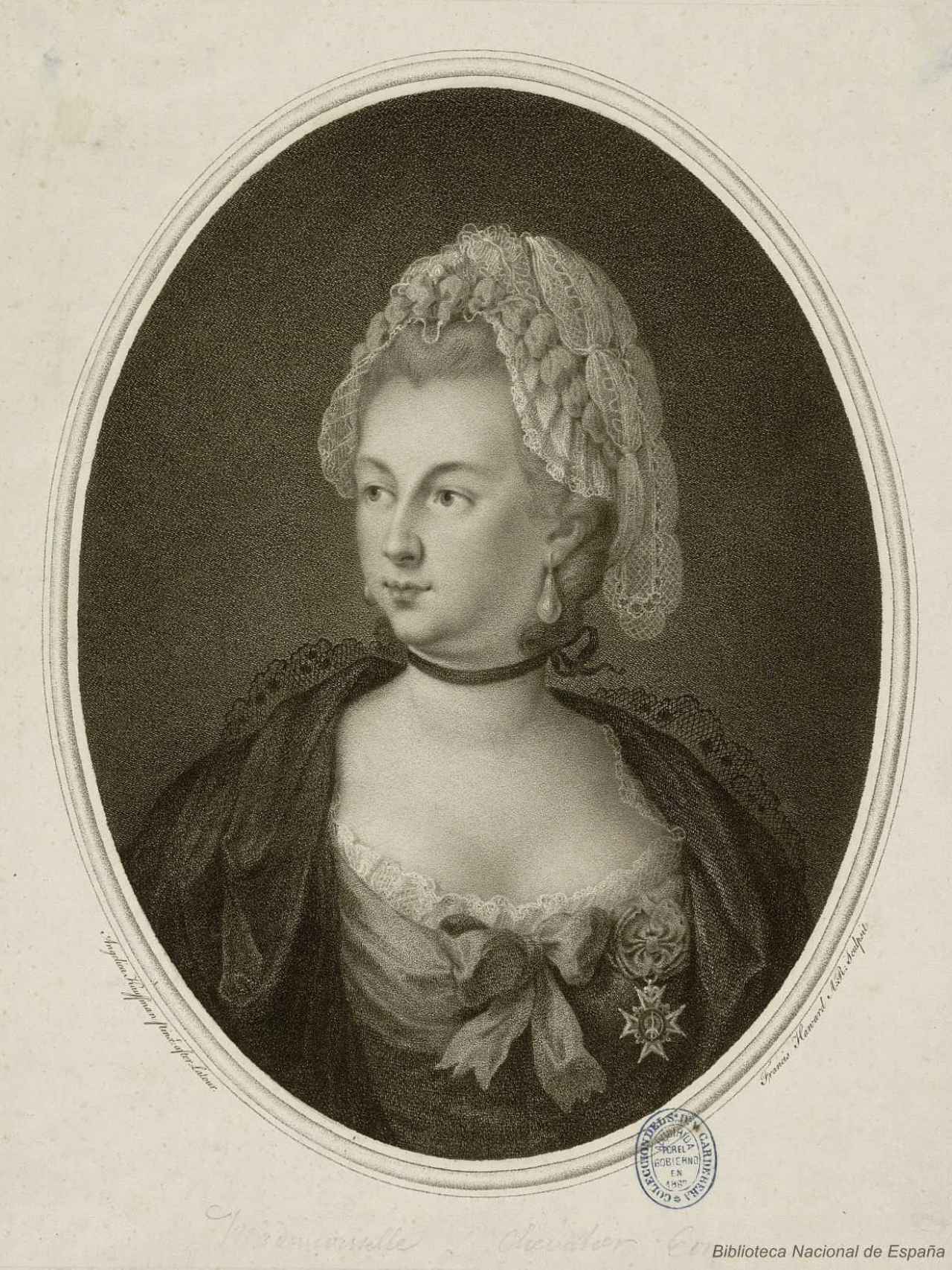 Retrato de mademoiselle Chevalier D'Eon.