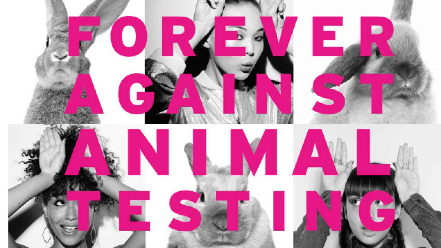 Imagen de la campaña de Siempre contra la experimentación en animales. | Foto: The Body Shop.