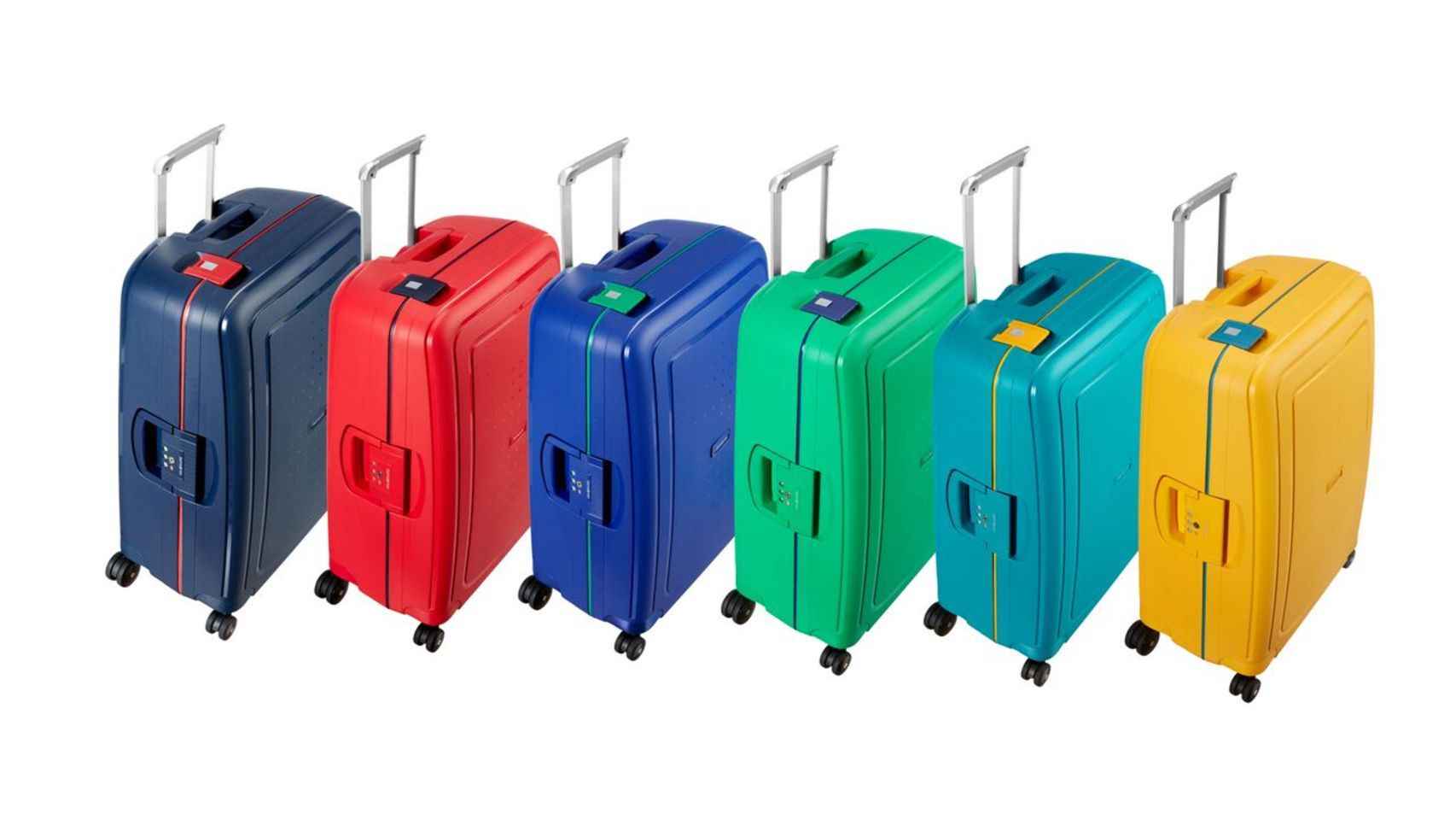 Samsonite S'Cure ofrece maletas en unos colores de edición especial: amarillo Piña, Azul Caribe, Verde Aloe o Azul Río.