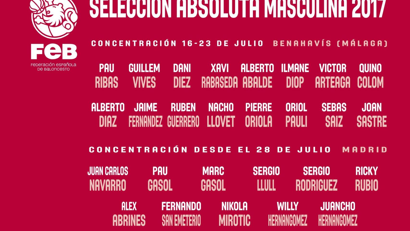 Convocatorias de España para este verano.