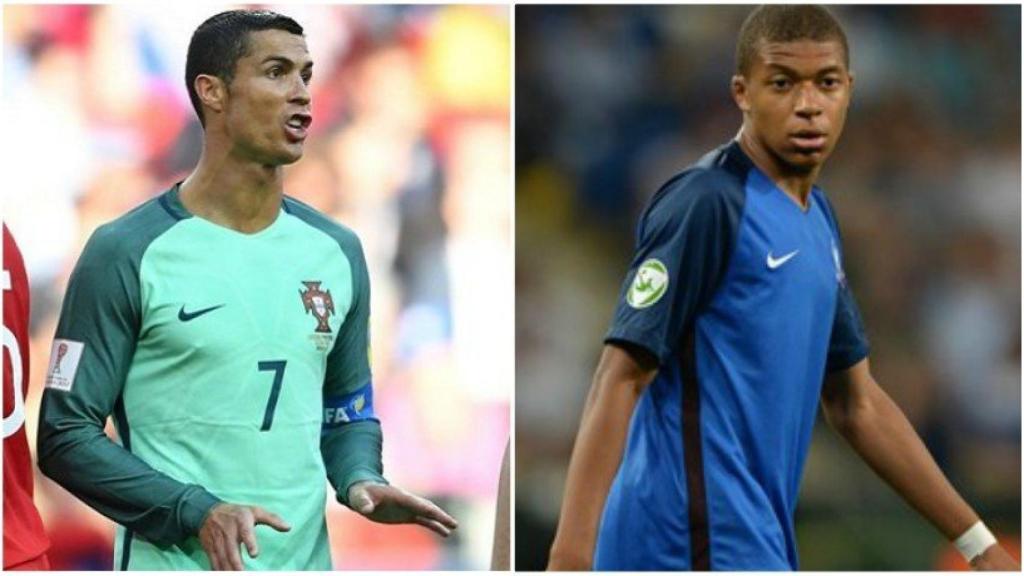 Cristiano y Mbappé con sus respectivas selecciones