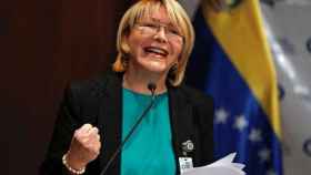 Luisa Ortega,  la fiscal venezolana, en una rueda de prensa