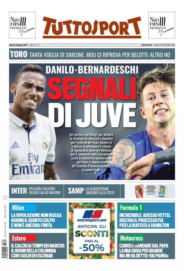 Tuttosport: La Juventus se lanza a por Danilo