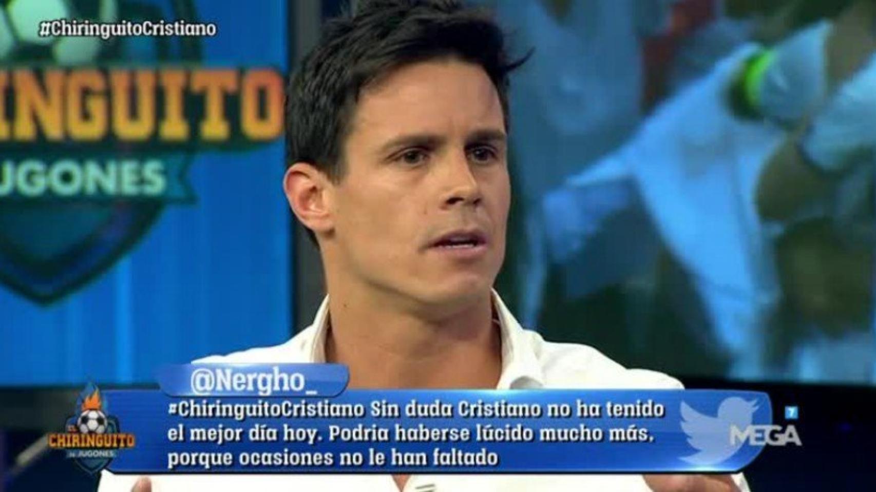 Edu Aguirre habla sobre Cristiano Ronaldo. Foto: Twitter (@elchiringuitotv).