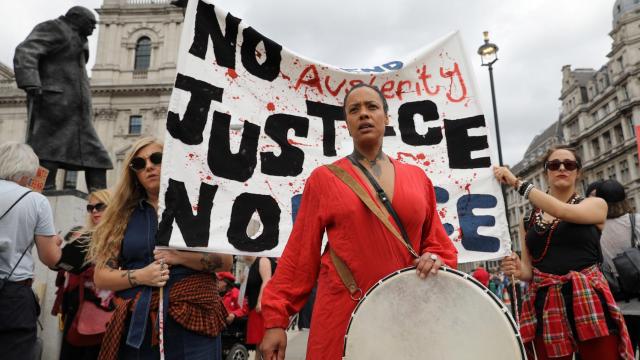 Una protesta a favor del aborto legal en Irlanda del Norte.