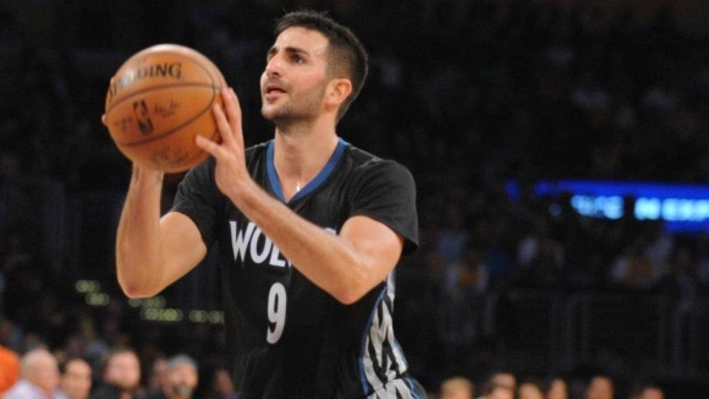 Ricky Rubio, durante un partido con los Wolves.