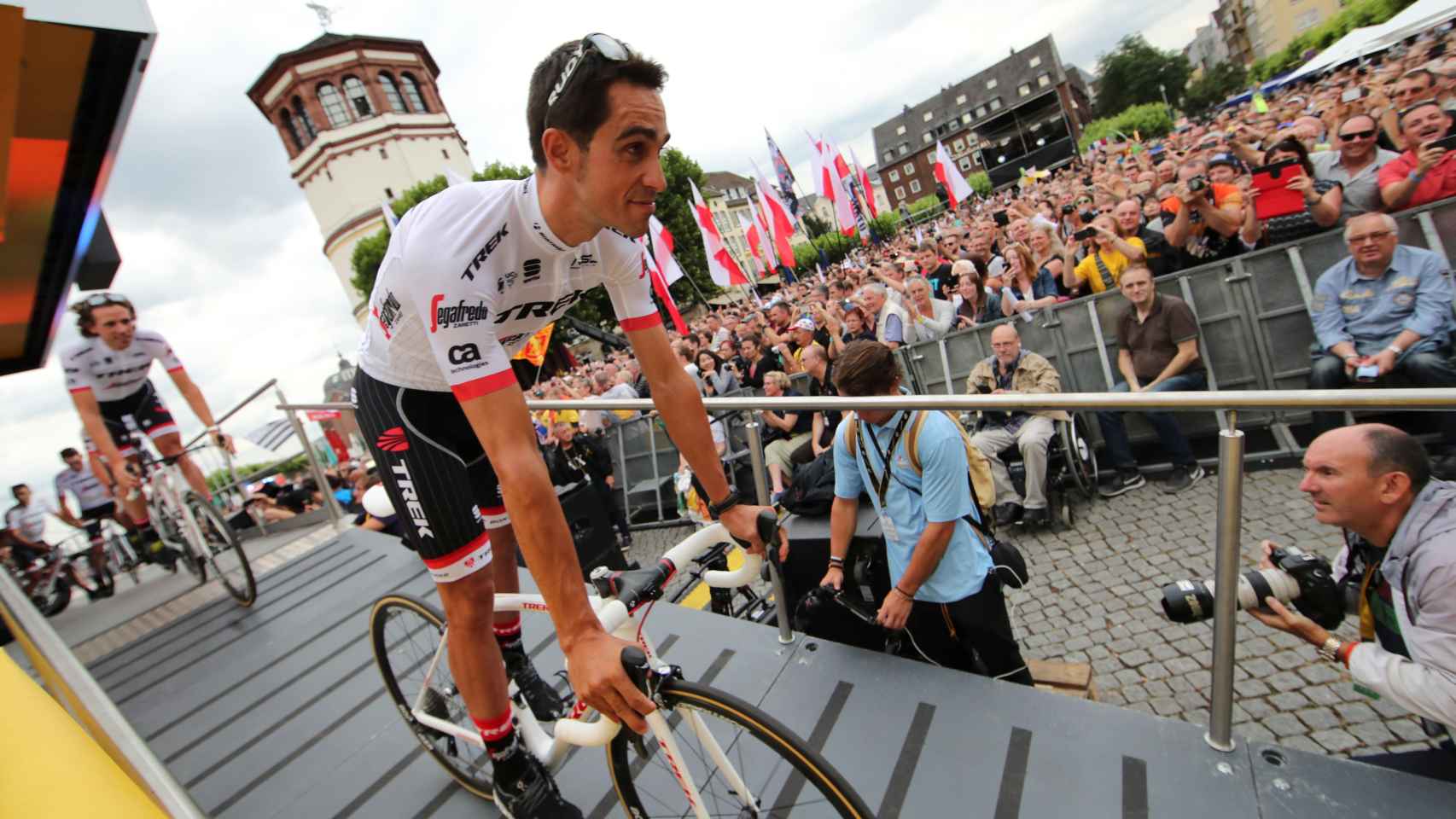 Alberto Contador, en la presentación del Tour de Francia.